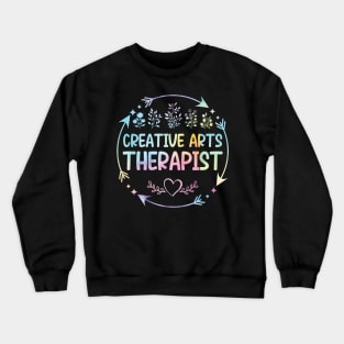 Creative Arts Therapist cute floral watercolor Crewneck Sweatshirt